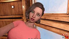 A small and tender girl in a skirt and panties in a hardcore game
