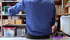 Raven's tight slit stretched by officer's massive hard cock