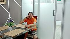 Stepbrother teases virgin with vibrator and dildo.