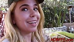 Young women suck and lick each other’s pussies outdoors in a threesome