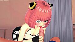 Anya craves sitting on a big cock in hentai