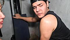 Bisexual guys train hard at gym before sex