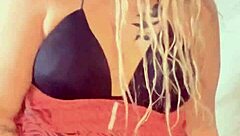 Sensual Blonde Dances In Crotchless Panties