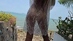 voyeur exhibition for neighbors with hairy armpits