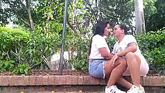 Colombian LESBIANS MASTURBATE PUSSIES and LICK BIG ASSES in PUBLIC PARK