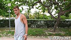 Gay bareback porn with a hot blowjob competition