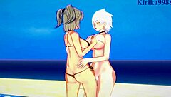 Imu and Miyabi Lesbian Futanari Sex Intense
