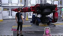 3D animated game with femdom and anime-style half-robot girl