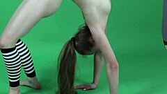 Anna Mostik Shows Gymnastics