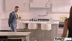 does she gape for her husband's boss?