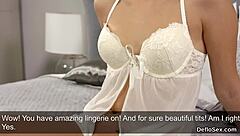 Amazing teen 18+ explores her soft snatch gently