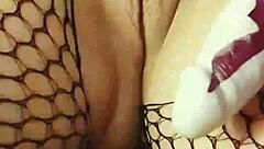 cody roy gives danielle roy the best night watch as she cums in fishnet lingerie.