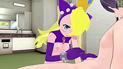 blonde rides creampie in quick hentai cowgirl session