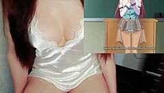 profesora fucks alumnos in hentai with wet pussy and jerk off