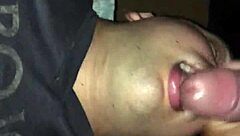 Man Sucks Cock Bareback and Receives Cum