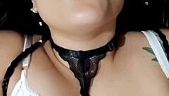 Beautiful brunette flashes tits and ass in pleasure