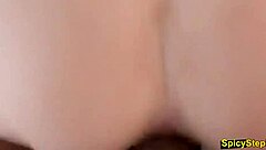 brunette stepmother enjoys taboo sex with horny stepson