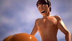 Oily babe gets pussy pounded at beach, 3d animation with rimjob and creampie