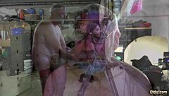 Euphoric Party Girl Is Ass Slapped And Fucked By Her Ancient Hubby