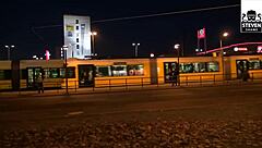 Skinny milf lady paris deepthroats, banged at main road in berlin public