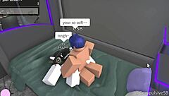 rough anal riding with furry pet!