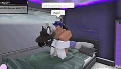 rough anal riding with furry pet!