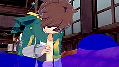 kazuma gets blowjob in konosuba