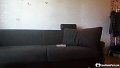 Spycam catches stepsister fingering her tight snatch.