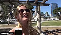 Kennedy kressler bends over for big cock and thumb in her tight shaved pussy from pov