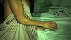 A local woman with natural breasts and big dick lover has sex in doggy style and achieves orgasm