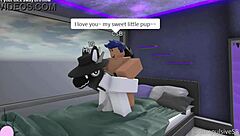 rough anal riding with furry pet!