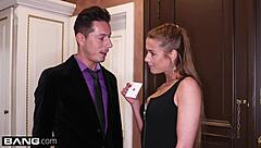 Watch Alexis Crystal's poker game explode into a wild double penetration frenzy with ripped clothes!