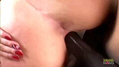 The blonde babe said, 'I can't resist this big black cock,' and sucked it before getting pounded.