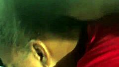 Dirty slut giving a sloppy wet blowjob
