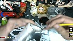 its time to finish painting the little grey alien with my dildo