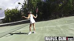 Naughty tennis lesson turns into hot and steamy action
