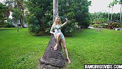 Fucking Stepsister Outside In Doggy And Cowgirl