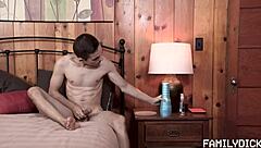 Twinks engage in rimjob and bareback orgy