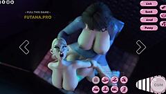 Hentai 3some with rich MILF and hot futa action