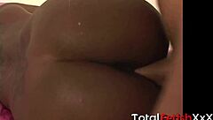 Gen Tilly enjoys interracial cumshot on her small tits