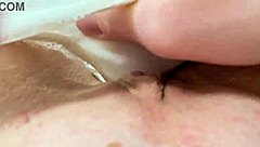 A milky self-pleasure experience with loud moans and wet lingerie