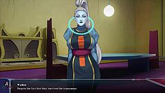 in dragon ball divine adventure part 17, vados gives a massive tit job to a monster cock