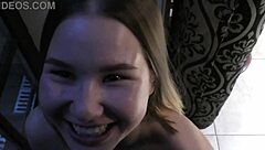 Young Girl's First Deepthroat on 10-Inch Cock After Turning 18