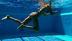 Mary Kalisy Touches Herself Sexily In Pool