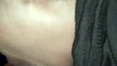 Sloppy blowjob in car ends with swallow