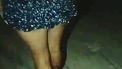 Hot and sexy Latina masturbates her ass while walking