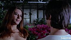Small bosomed Black actress in a 1971 retro hotel room scene