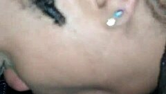 Sloppy blowjob in car ends with swallow