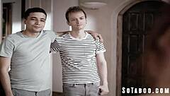 Heartless stepbrothers double penetrate their helpless sick stepmom