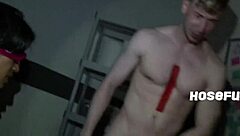 Pretty twink gets banged in hardcore bareback frat gangbang pov